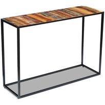 Sivupöytä täysi uusiokäytetty puu 110x35x76 cm
