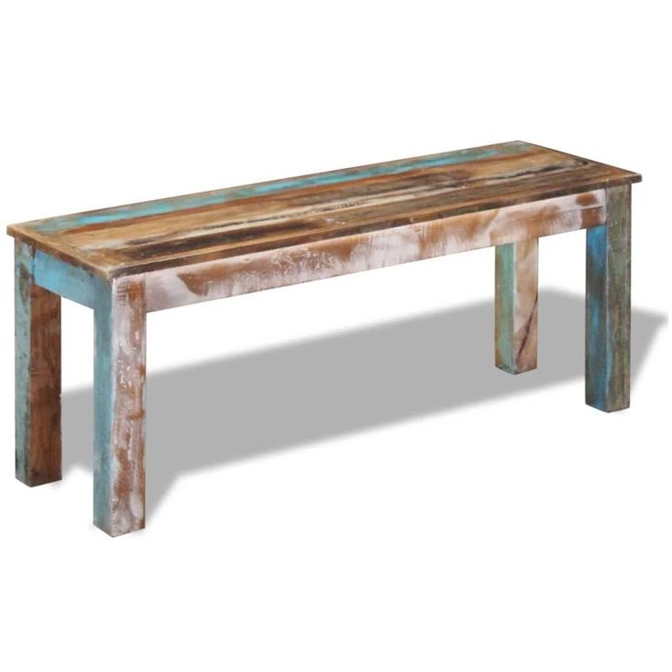 Penkki täysi uusiokäytetty puu 110x35x45 cm_1