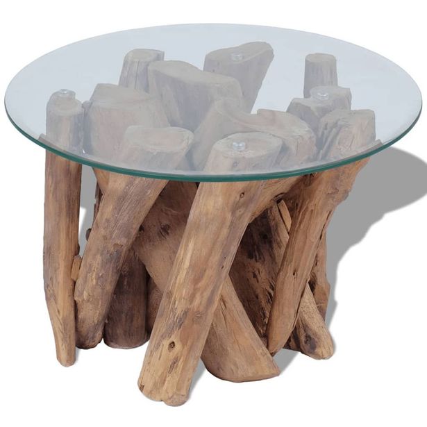 Kahvipöytä täysi tiikki 60 cm_1