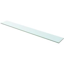 Hyllypaneeli kirkas lasi 110x15 cm
