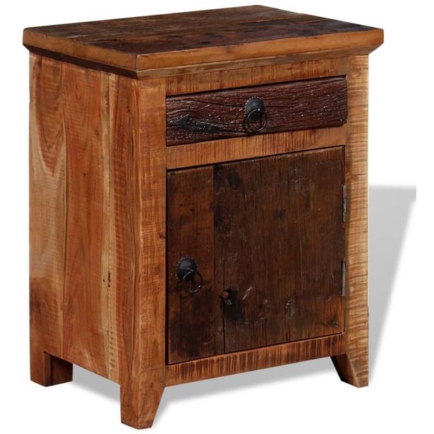 Yöpöytä täysi kierrätetty puu ja akaasiapuu_1