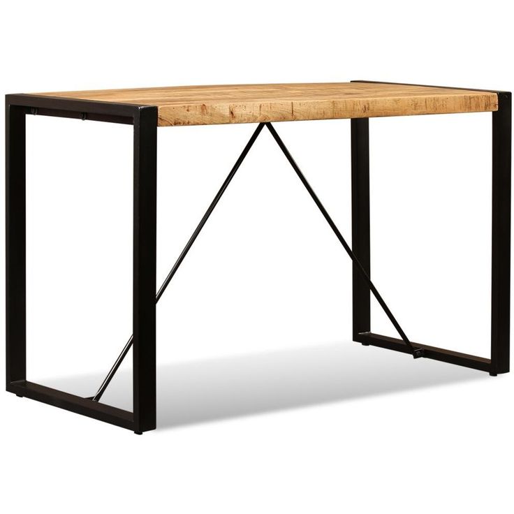 Ruokapöytä kiinteä karkea mangopuu 120 cm_1