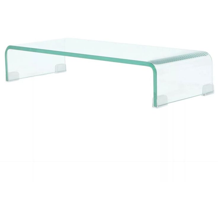 Tv-taso/näyttöteline kirkas lasi 60x25x11 cm_1