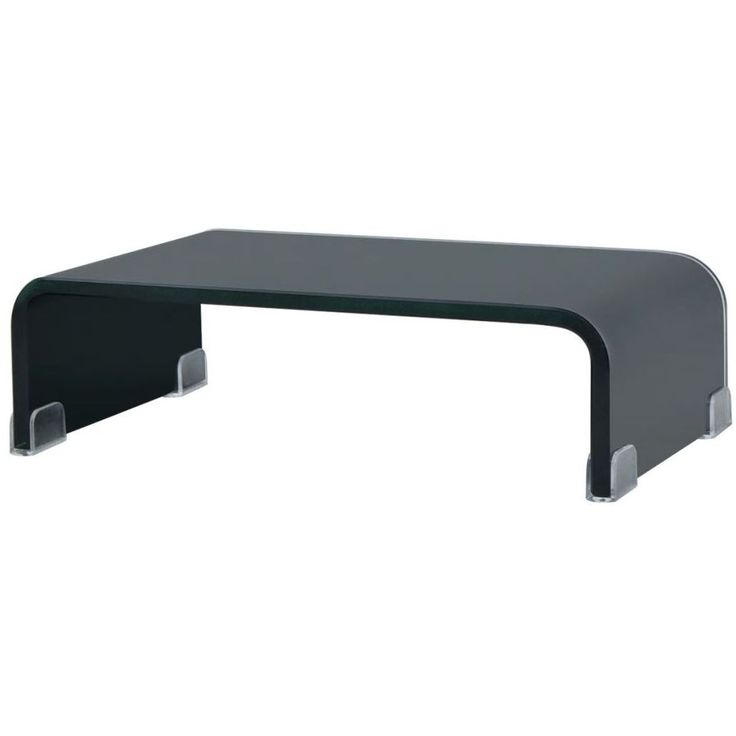 Tv-taso/näyttöteline musta lasi 40x25x11 cm_1
