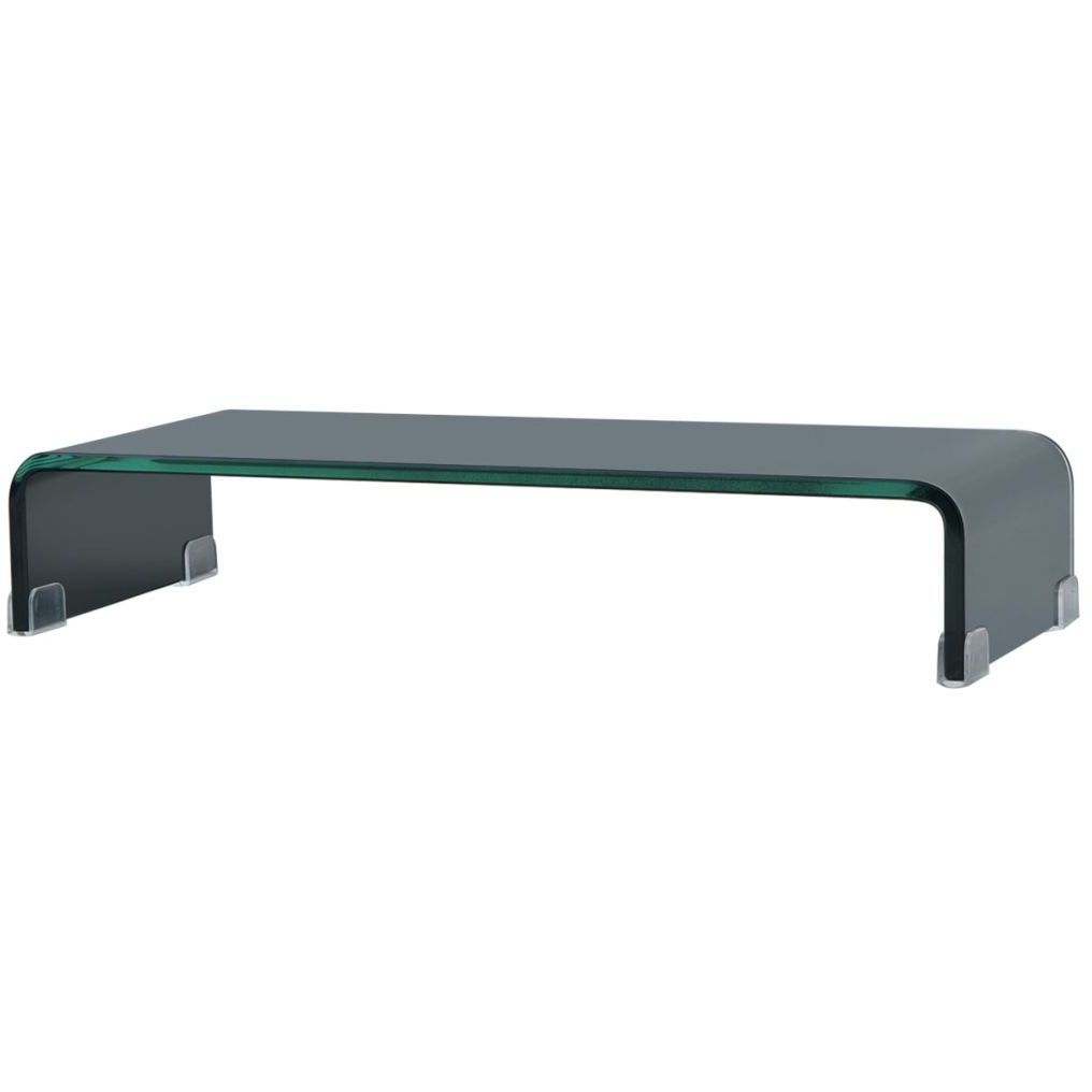 Tv-taso/näyttöteline musta lasi 60x25x11 cm