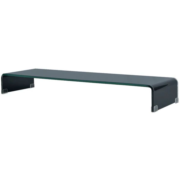Tv-taso/näyttöteline musta lasi 100x30x13 cm_1