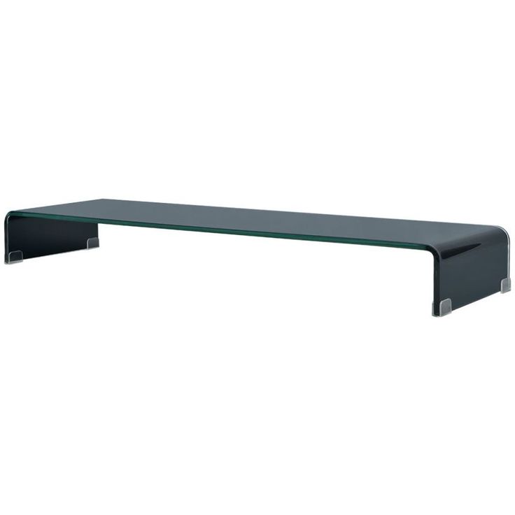 Tv-taso/näyttöteline musta lasi 110x30x13 cm_1