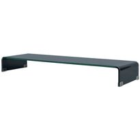 Tv-taso/näyttöteline musta lasi 120x30x13 cm
