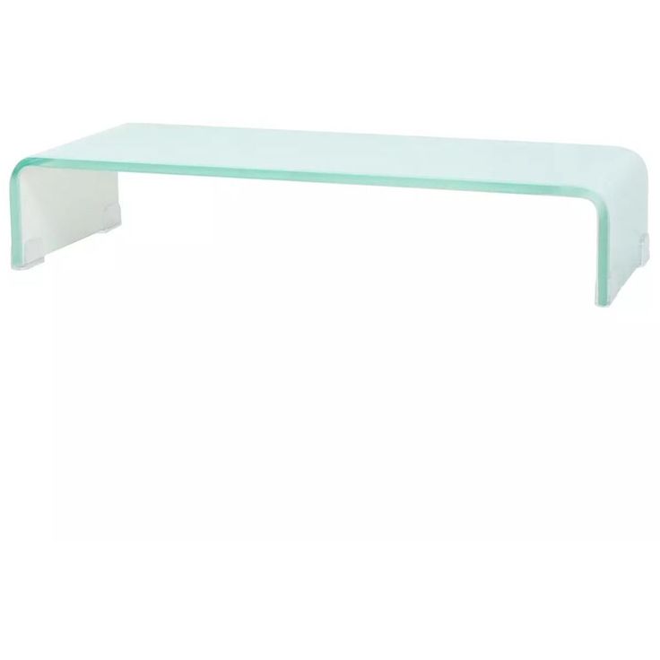 Tv-taso/näyttöteline valkoinen lasi 60x25x11 cm_1