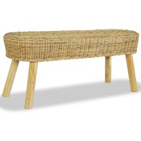 Eteisen penkki 110x35x45 cm luonnollinen rottinki