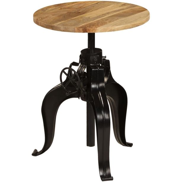 Baaripöytä kiinteä mangopuu 60x(76-110) cm_1