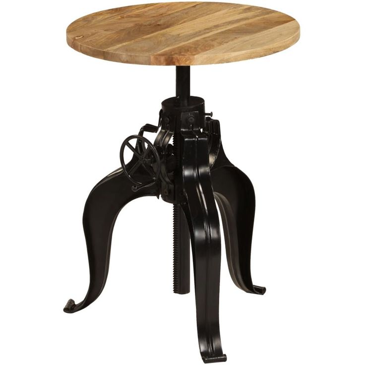 Baaripöytä kiinteä mangopuu 60x(76-110) cm_1