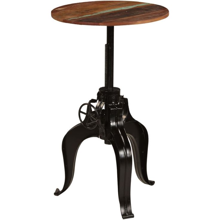 Baaripöytä kierrätetty puu 60x(76-110) cm_1