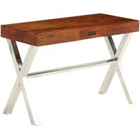 Työpöytä täysi akaasiapuu seesamviimeistelyllä 110x50x76 cm