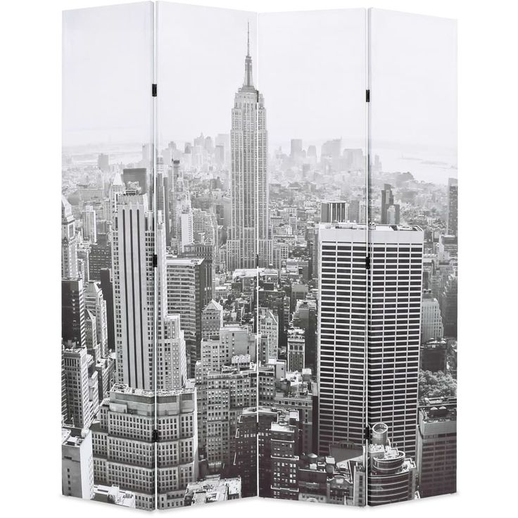 Taitettava tilanjakaja 160x170 cm new yorkin päivämaisema_1