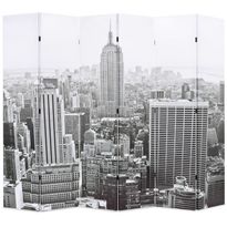Taitettava tilanjakaja 228x170 cm new york mustavalkoinen