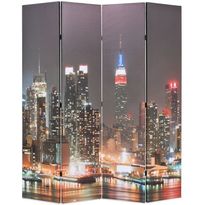 Taitettava tilanjakaja 160x170 cm new yorkin yömaisema