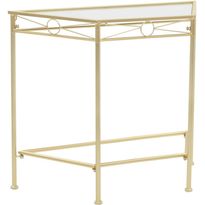 Sivupöytä vintagetyyli metalli 87x34x73 cm kulta