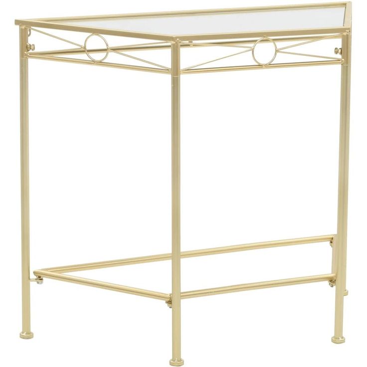 Sivupöytä vintagetyyli metalli 87x34x73 cm kulta_1