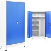 Lukkokaappi 2:lla ovella metalli 90x40x180cm ja sininen
