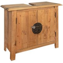 Kylpyhuoneen allaskaappi kierrätetty mänty 70x32x63 cm