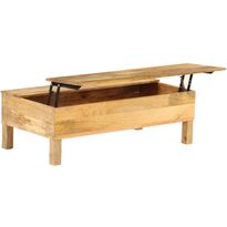 Sohvapöytä kiinteä mangopuu 110x55x35 cm