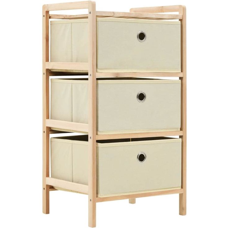 Säilytysteline 3 kuitukankaisella korilla setripuu beige_1