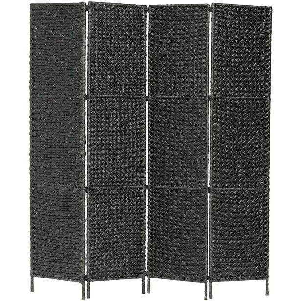 4-paneelinen tilanjakaja 154x160 cm vesihyasintti musta_1