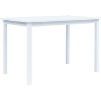 Ruokapöytä valkoinen 114x71x75 cm kumipuu