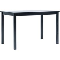 Ruokapöytä musta 114x71x75 cm kumipuu