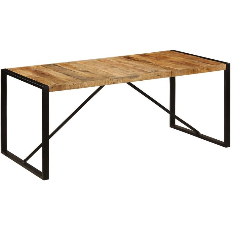 Ruokapöytä 180x90x75 cm mangopuu_1