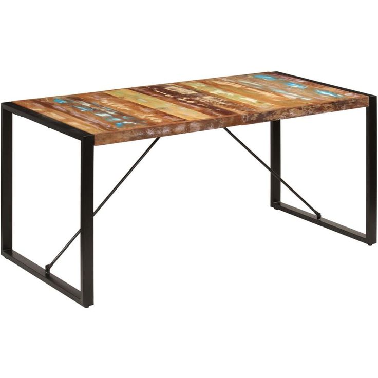 Ruokapöytä 160x80x75cm uusiokäytetty puu_1