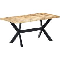 Ruokapöytä 160x80x75 cm karkea mangopuu