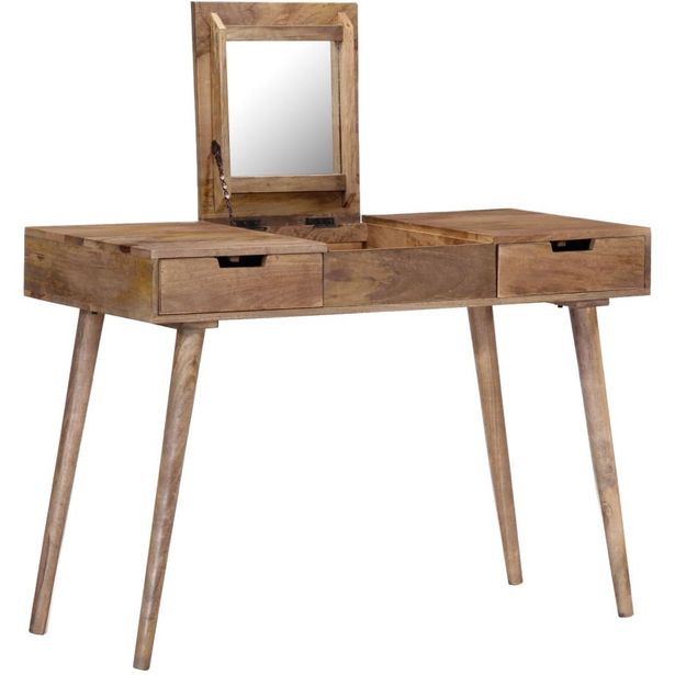 Meikkipöytä 112x45x76 cm mangopuu_1