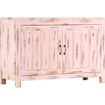 Senkki vaaleanpunainen 110x35x70 cm täysi mangopuu
