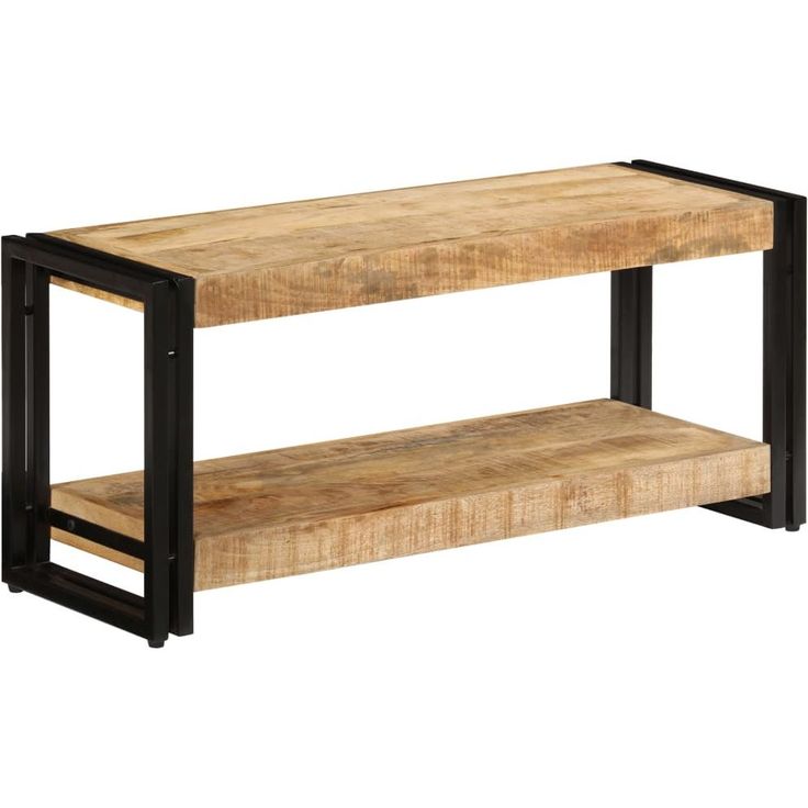 Tv-taso 90x30x40 cm kiinteä mangopuu_1