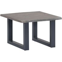 Sohvapöytä elävät reunat harmaa 60x60x40 cm akaasiapuu