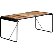 Ruokapöytä 180x90x76cm täysi kierrätetty puu