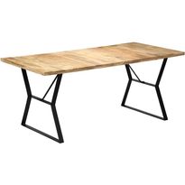 Ruokapöytä 180x90x76 cm täysmangopuu