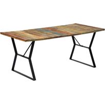 Ruokapöytä täysi kierrätetty puu 180x90x76 cm