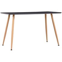 Ruokapöytä harmaa ja tammi 120x60x74 cm mdf