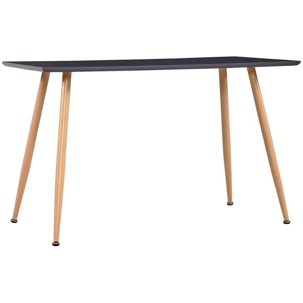 Ruokapöytä harmaa ja tammi 120x60x74 cm mdf_1