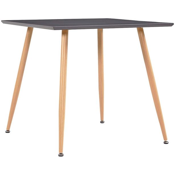 Ruokapöytä harmaa ja tammi 80,5x80,5x73 cm mdf_1