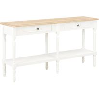 Senkki valkoinen ja ruskea 150x35x77 cm puu