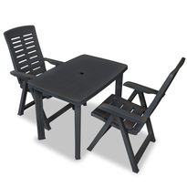 3-osainen bistrosarja muovi antrasiitti
