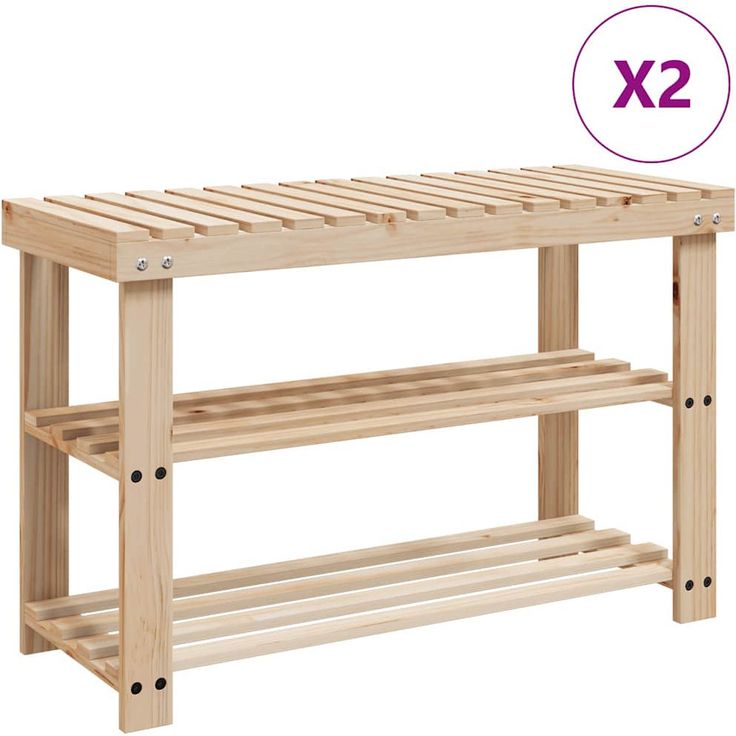 2-in-1 kenkäpenkki fineprice, 2kpl, kiinteä puu