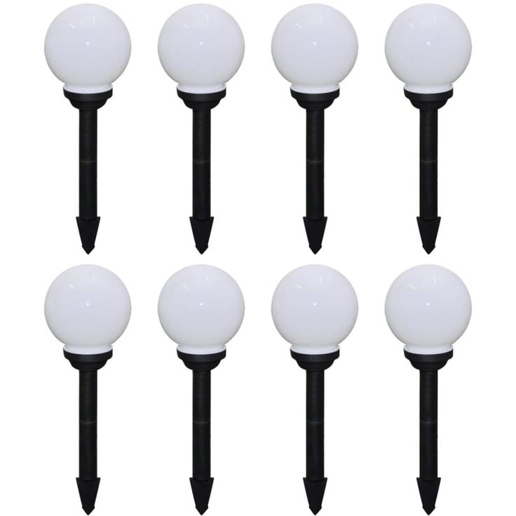 Ulkolamput polulle, 8 kpl, LED, 15 cm maapiikillä
