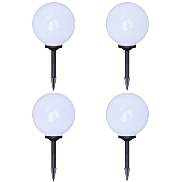 Ulkolamput polulle, 4 kpl, LED, 30 cm maapiikillä