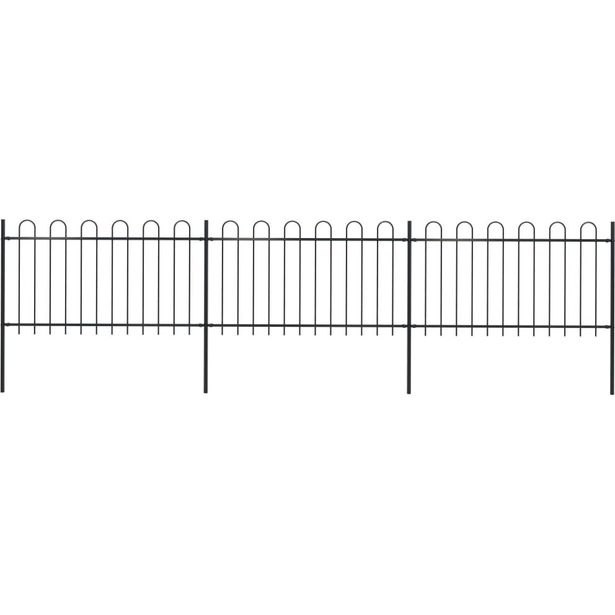 Puutarha-aita, kaarikärjillä, 5.1x1m, teräs, musta