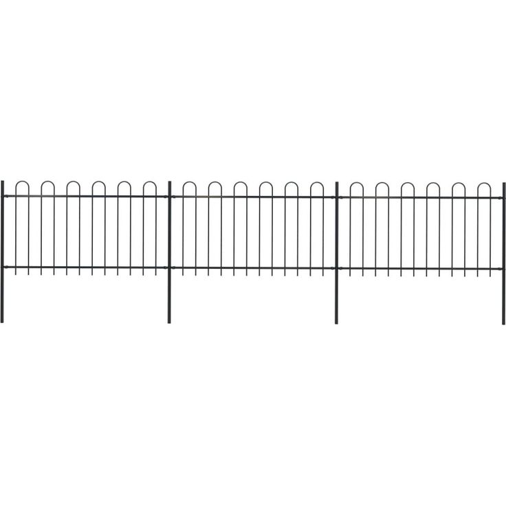 Puutarha-aita, kaarikärjillä, 5.1x1m, teräs, musta